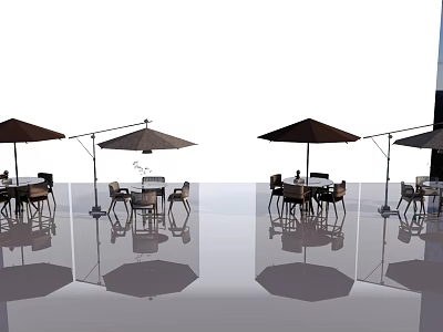 Modern Bar Table and Chair 3d model