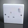 White Modern Wall Mounted Home Light Switch Panel With Electrical Socket Outlets
