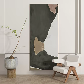 modern abstract painting abstract decorative painting 3d model