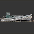 Modern Boat Small Boat Small Wooden Boat Fishing Boat Speedboat 3d model