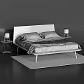 Modern Bedroom Interior With Stylish Bed Nightstands Table Lamps And Rug