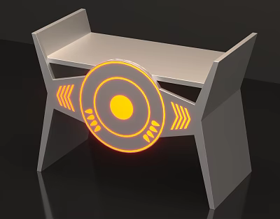 Modern bar counter Dish counter 3d model