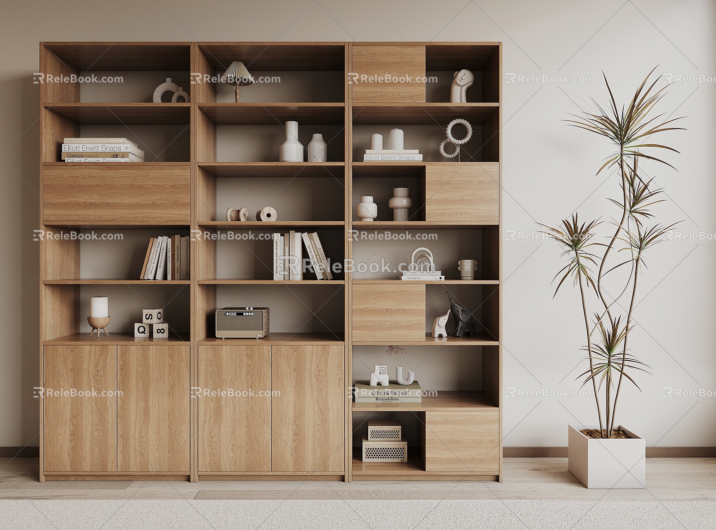 Nordic Bookcase 3d model