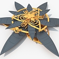 Mechanical Flower Ornaments Mechanical Hard Surface High-tech Industrial Parts 3d model