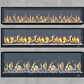 Modern Wall Mounted Fireplaces With Realistic Flame Effects And Contemporary Design 3d model