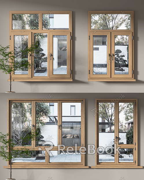 Modern window double window combination model