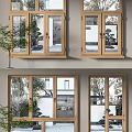 Modern window double window combination 3d model