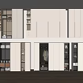 Elegant Modern Wardrobe Interior Design With White Glass Doors And Layered Storage Compartments