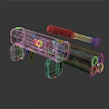 Green Multi Barrel Space Propulsion Device Design With Red Component