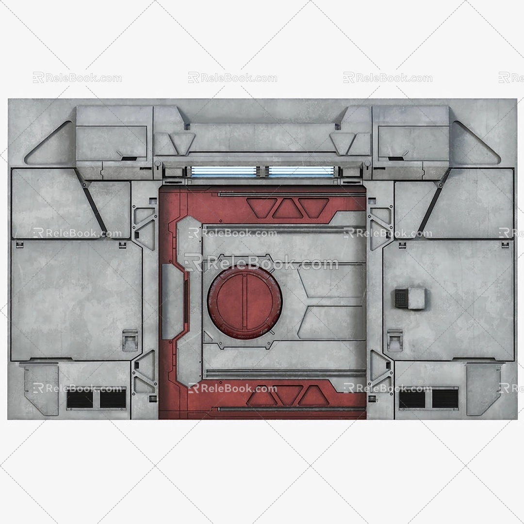 Sci-fi Scene Sci-fi Component Sci-fi Element Sci-fi Meichen Cyberpunk Game Scene Sci-fi Gate Meichen Props Industrial Gate Sci-fi Panel 3d model