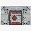 Sci-fi Scene Sci-fi Component Sci-fi Element Sci-fi Meichen Cyberpunk Game Scene Sci-fi Gate Meichen Props Industrial Gate Sci-fi Panel 3d model