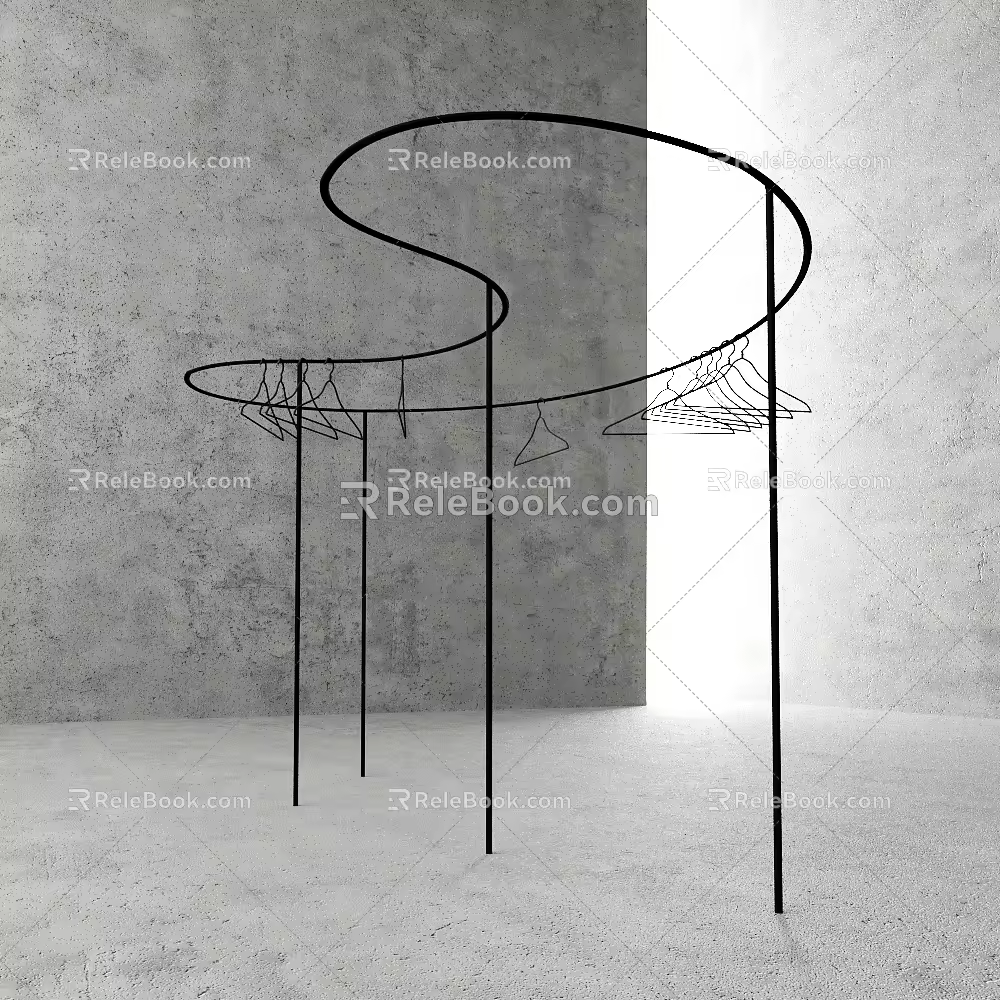 Clothes Rack Clothes Display Rack Clothes Store Clothes Display Rack Hanger 3d model
