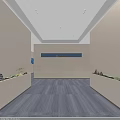 Modern Public Office Area Interior With Workstations Monitors Office Chairs And Blue Cabinets