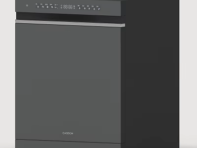 Sleek Black Built In Kitchen Oven Appliance With Digital Control Panel 3d model
