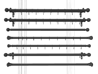 Modern Curtain Rod Curtain Roman Rod 3d model
