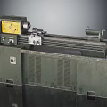 Industrial Lathe Machine With Control Panel Lathe Bed And Metalworking Components