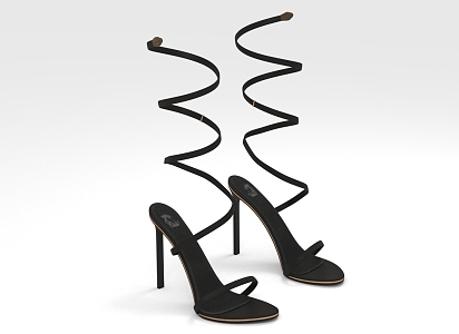 High Heels Sandals Women Shoes 3d model