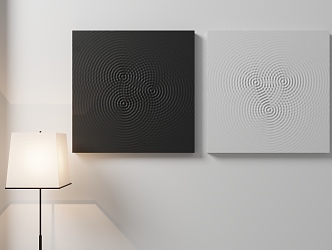 Minimalist Texture Hanging Paintings 3d model