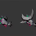 Colorful Birds with Spreading Wings and Resting Positions on Black Background with Reflective Surface