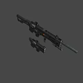 Pistols and submachine guns 3d model