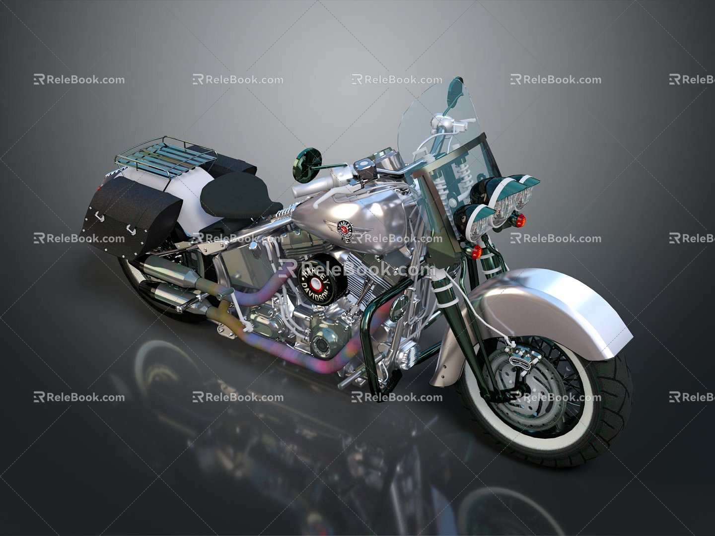 Modern motorcycle two-wheeled motorcycle off-road motorcycle road racing motorcycle 3d model