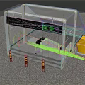 Lakmono Subway Station Platform With Subway Train Tracks Green Indicators And Yellow Barriers
