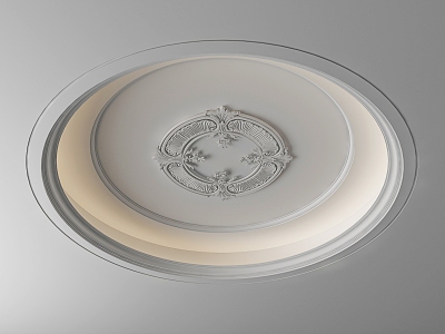 European-style French ceiling plaster lamp panel model