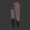 Pink And Gray Color Blocked Casual Pants With Functional Pockets And Slim Fit