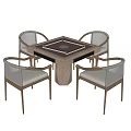 Quiet Mahjong Tables and Chairs 3d model
