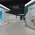 Modern Exhibition Hall Interior With Display Walls Images Charts And Open Space Layout