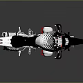 Stylish Adventure Motorcycle With Black Seat Metallic Engine Red Accents And Off-Road Wheels