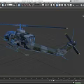 Armed Military Attack Helicopter Featuring Camouflage Paint Cockpit And Weapon Systems