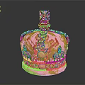 Copper Colored Decorative Crown As Stylish Household Accessory With Intricate Details