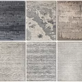 Square Rugs Featuring Various Neutral Color Textures And Modern Design Patterns 3d model