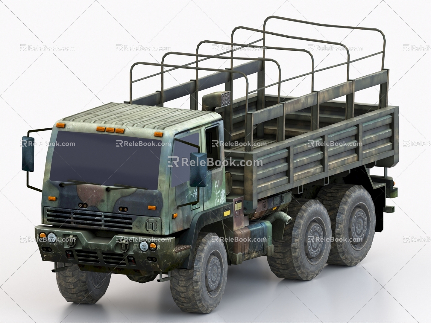 Military Truck Military Transporter Car 3d model