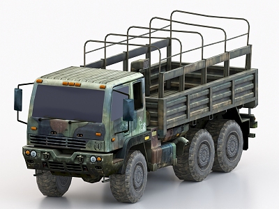 Military Truck Military Transporter Car 3d model