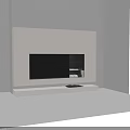 Sleek Modern White TV Wall Unit With Open Shelves And Storage Cabinets