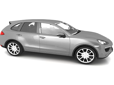 Silver SUV Car With Sleek Design Black Windows And Alloy Wheels 3d model