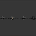 Game Movie Characters In Tactical Military Gear With Different Outfits And Weapon
