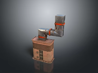 Furnace shell industrial boiler industrial boiler large boiler generator large chimney industrial chimney industry 3d model