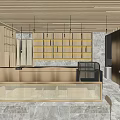 Modern Restaurant Interior With Wooden Ceiling Dining Tables Chairs And Green Plant