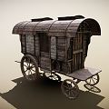 Vintage carriage medieval station wagon 3d model