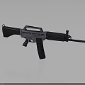 Modern Black and Gray Rifle With Black Stock Gray Receiver And Barrel