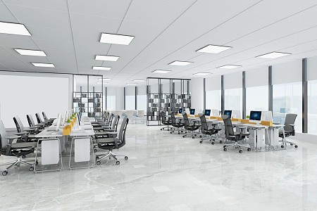 modern public office area office 3d model