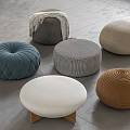 Modern Sofa Stool Round Sofa Stool Low Stool 3d model