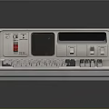 Retro Vintage Electronic Device With Keyboard Screen Control Buttons And White Exterior