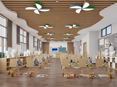Modern Art Classroom Studio Art Classroom 3d model