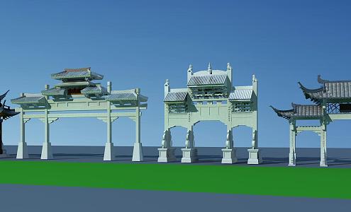 New Chinese Archway 3d model