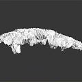 Intricate White Coral Structure On Black Background With Subtle Reflection 3d model