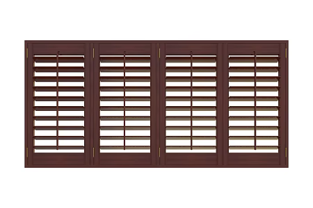 Modern blinds solid wood louver casement window 3d model